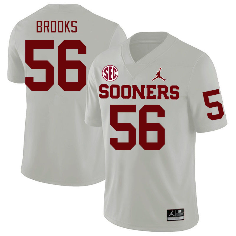 #56 Eugene Brooks Oklahoma Sooners 2024 SEC Conference College Football Jerseys-White